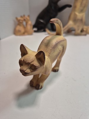 Vintage Border Fine Arts Cubist Cat Figurine No Box Mcm