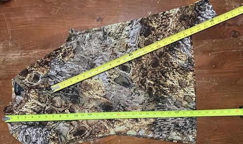 Top de malla con estampado de reptiles transparentes Y2K Mob Wife manga larga dinero antiguo grande - Imagen 9 de 10