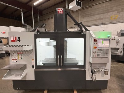 HAAS VF-4 CNC VMC AUGER PCOOL 4TH DRIVE MACROS Mint Condition Low Hours 2023