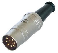 Rean - 7-Poliger Din Stecker Mit Gummi