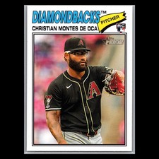 2026 Topps Heritage #205 Christian Montes De Oca Rookie Card (RC). rookie card picture