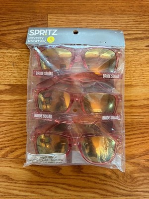 Spritz Bride Squad Pink Sunglasses 5 Count Bachelorettes Party New Fun Theme