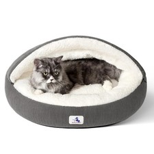 23" Covered Cat Bed Cave for Indoor Cats and Small Dogs - Enclosed Cozy Pet B...