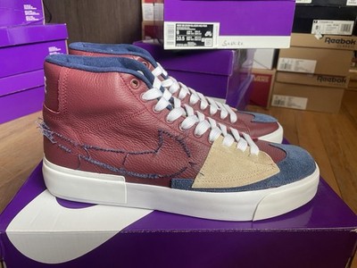 Size 9 - Nike Zoom Blazer Edge SB Mid Team Red Navy Skateboarding Patchwork 2021