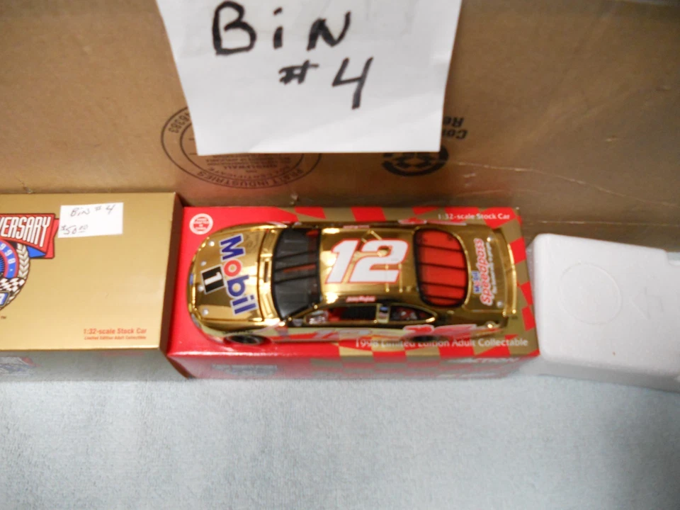 1/32 RCCA 1998 nascar #12 Mobile1 Jeremy Mayfield Gold Chrome Ford Taurus - Image 3 of 4