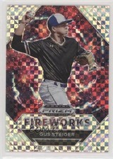 2020 Panini Prizm Draft Picks Fireworks Power Plaid 8/35 Gus Steiger #PDP185 rf2