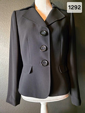 Tahari Arthur S. Levine Women's Black 3-Button Notch Lapel Lined Blazer 6