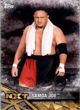 2017 Topps WWE NXT Matches and Moments #9 Samoa Joe Defeats Tyler Breeze - WWE