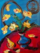 ROSES  Abstract Modern Original Oil Painting  CANVAS BY KAZAV