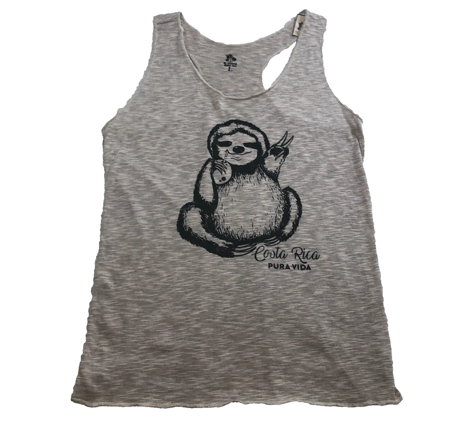 Лот из 2 Q Cocos & Columbia женщин без рукавов топы размер L ленивец Коста-Рика 1 новый с Ярлыками - Изображение 2 из 4