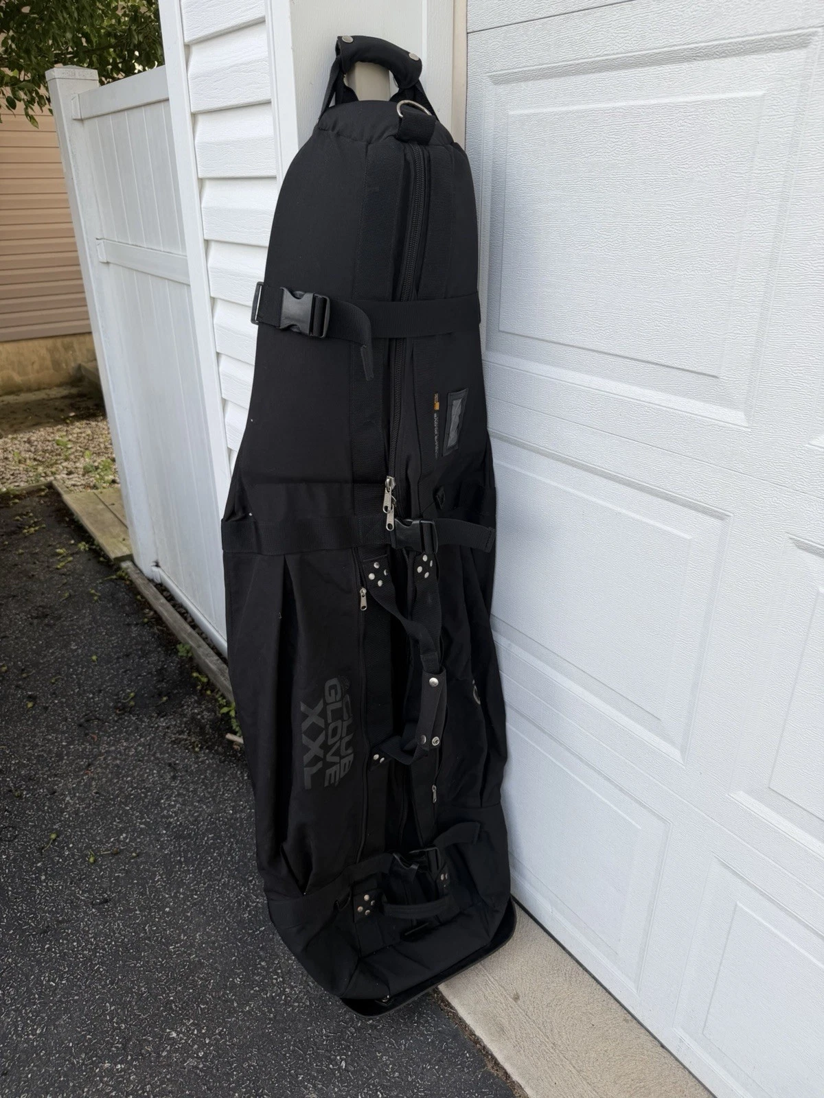 Club Glove XXL Rolling Golf Travel Bag Black Soft Case w/ Stiff Arm Protector