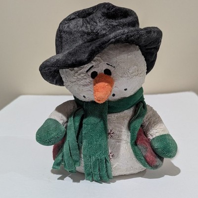 Whip City Candle Company,  Snowman Waxed Plush with Hat and Scarf. 9''H
