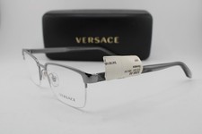 NEW VERSACE MOD. 1241 1264 GUNMETAL CLEAR GRE...