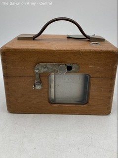 Brown Wooden Mechanical Clock Collectible Pigeon Racing Timer Box