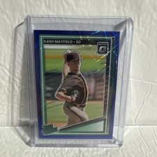 2025 Donruss Optic Kash Mayfield Blue Velocity Rated Prospect Card- Padres