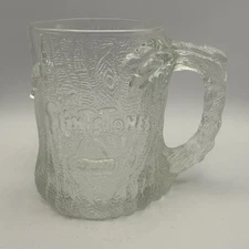 McDonald’s The Flintstones Frosted Clear Tree Mendous Glass Mug Cup 1993