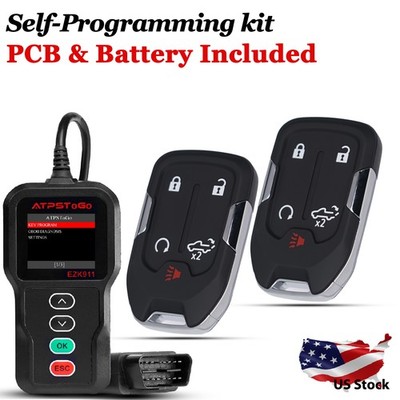 2 For 2019 2020 2021 GMC Sierra Chevrolet Silverado REMOTE START SMART KEY FOB