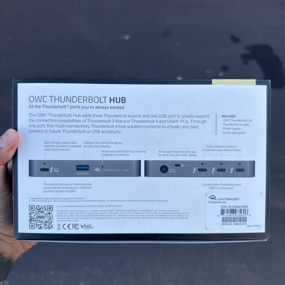 OWC OWCTB4HUB5P Thunderbolt 4 Docking Station – 60W Power Delivery, 5 Ports - Image 2 of 2