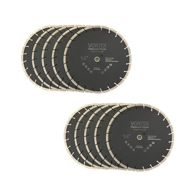 (10 Pack) VORTEX DIAMOND VPSA 14 inch Asphalt Dry Cutting Segmented Diamond S...