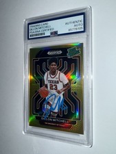 2022 23 Panini Prizm  Dillon Mitchell SIGNED AUTO GOLD /10 psa dna St Johns SJU