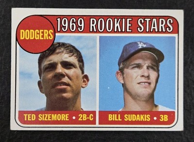 1969 Topps Ted Sizemore, Bill Sudakis #552 (RC), Los Angeles Dodgers  - READ