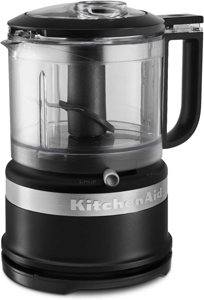 Compact 3.5 Cup Matte Black Food Processor with 2 Speed Settings for Meal Prep - Image 3 of 4