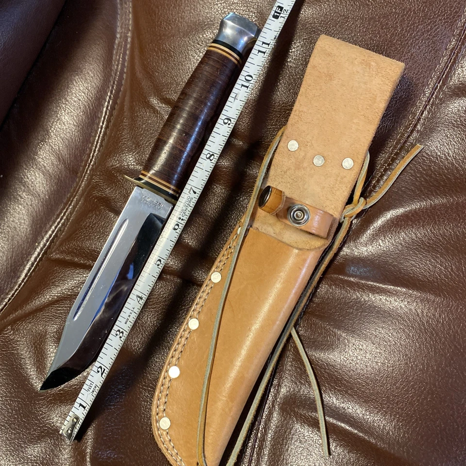 Cuchillo de hoja fija KAmBAR 1207 de colección años 60-70 con funda nueva Foto 2 de 4