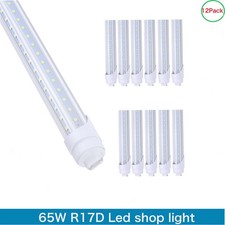 12Pack 8 Foot 65W Led Shop Light Bulbs, R17D Led Tube Light HO Base T8 Rotatable