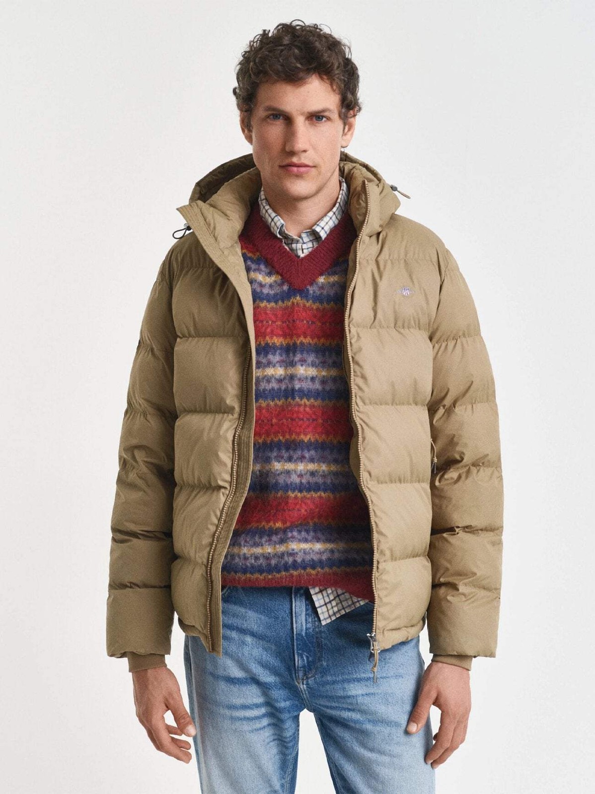 GANT Mens Light Taupe Active Cloud Jacket-image