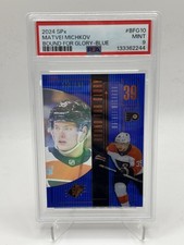Matvei Michkov 2024 UD SPx Bound For Glory Blue Rookie Year /199 PSA MINT 9