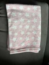 Supersoft Pink Star Design Baby Blanket, 40 X 28 In / 100 X 68 Cm