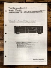 Harman Kardon TD4400 TD-4400 Cassette Service Manual Original 