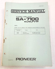 Pioneer Amplificatore Stereo SA-7100 KUW, Manuale di Servizio FVW - ORIGINALE