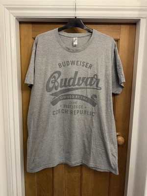 Budweiser Budvar Tschechische Lager Republik Grau Herren T-Shirts Größe 2XL XXL Bier ''