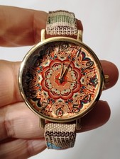 Women's Watch - Bohemian Woven Strap Chic Watch "Flower" - Fits 8-1/2" NEW