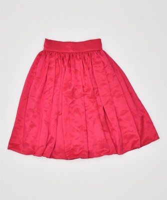 VINTAGE Mädchen Schlagrock 10-11 Jahre W20 rosa IE04