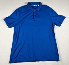 Calvin Klein Mens Polo Shirt Blue 100 Cotton Size Size LARGE EXCELLENT