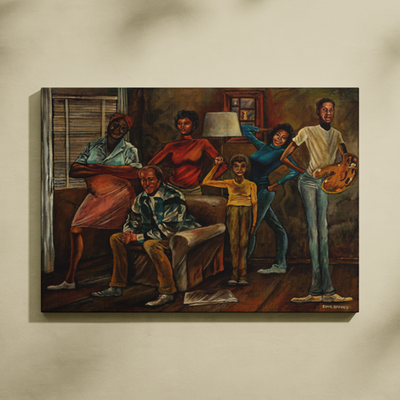 #ad #ad Ernie Barnes The Evans Family Canvas Print Good Times Art African American Poste $102.24