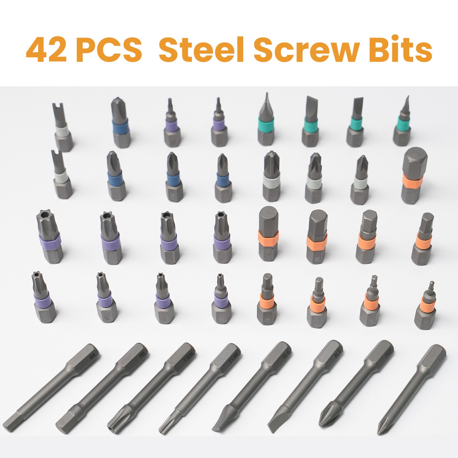 42PCS T-Shaped Ratchet Screwdriver Kit with Detachable Handle Tool Storage Case 