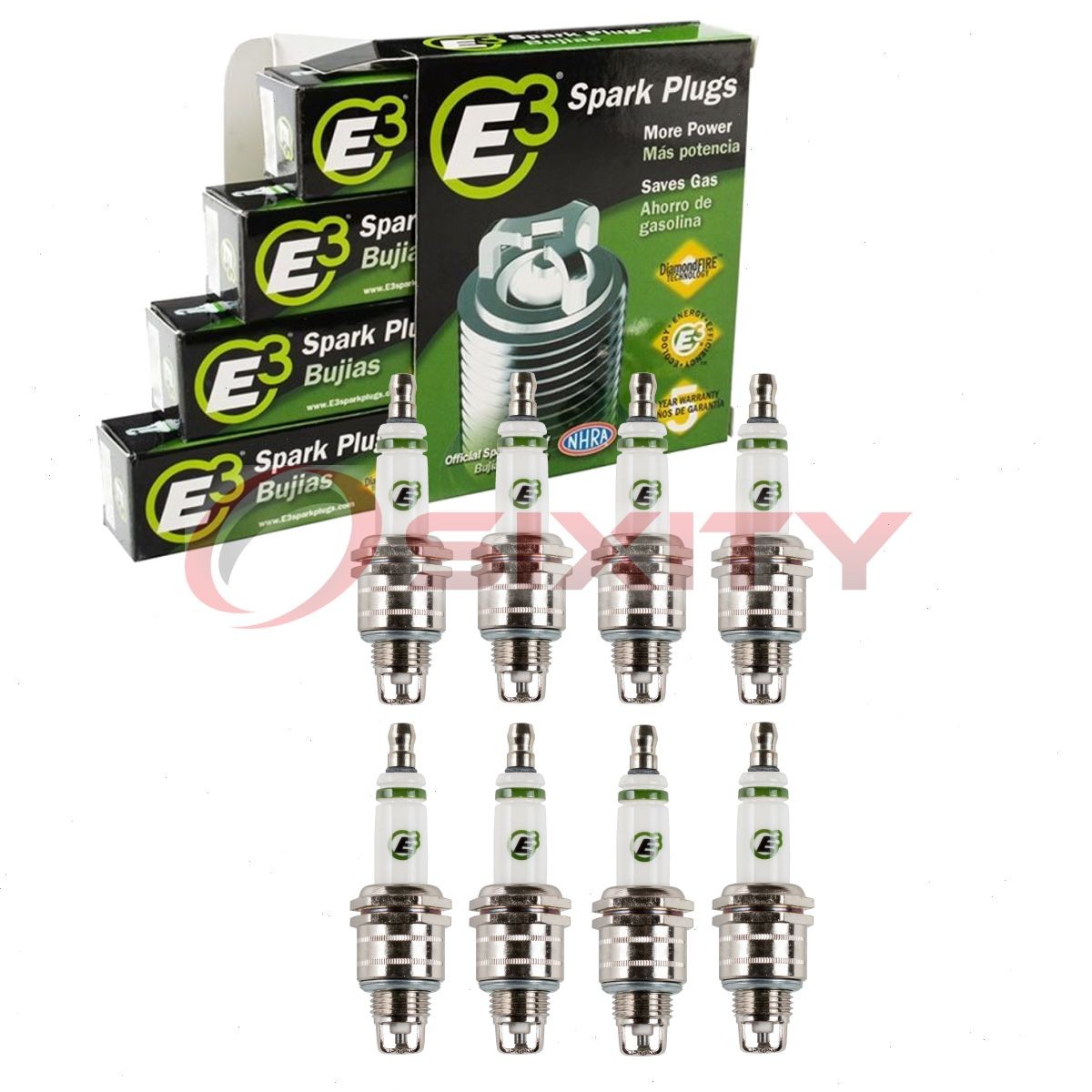 8 pc E3 Spark Plugs for 1961-1970 Checker Marathon 4.6L 5.0L 5.2L 5.3L 5.4L sx