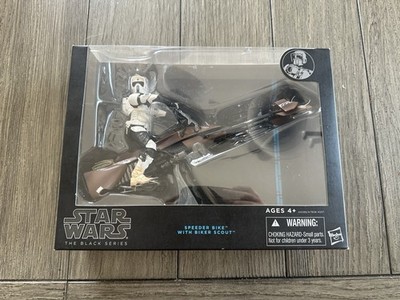 Hasbro Star Wars The Black Series Speeder Bike Vehicle With Biker Scout...