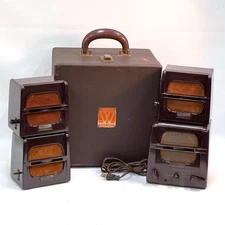 Rare VTG Webster Electric 605M Teletalk Intercom 3 Speakers 5D45 Case /Powers On