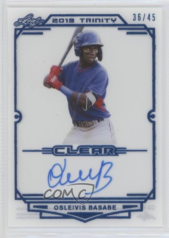 2019 Leaf Trinity Clear Blue 36/45 Osleivis Basabe #CA-OB1 Auto 4dd