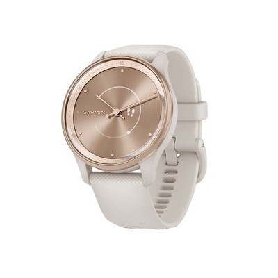 Garmin 010-02665-01 Vivomove Hybrid Stainless Smartwatch Silicone Band (Peach)