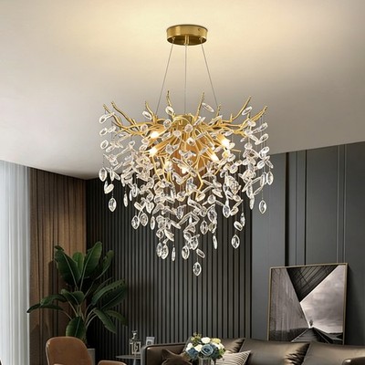 Metal Crystal Chandelier 60CM Branch pendant lamp High Quality Indoor lighting