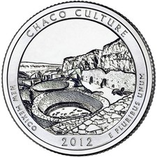 2012 America The Beautiful $1/4 Quarter Dollar Chaco Culture New Mexico (D) BUNC
