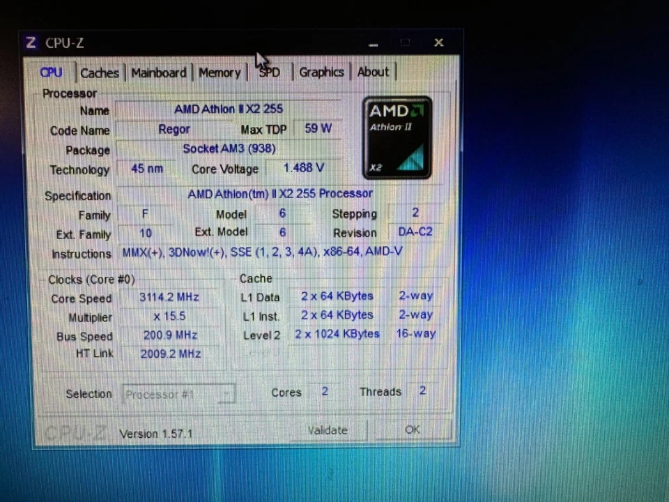 AMD Athlon II X2 255,Gigabyte MA785GM-US2H, 8GB, AMD GPU, 22"LCD,WIFI - Image 2 of 4