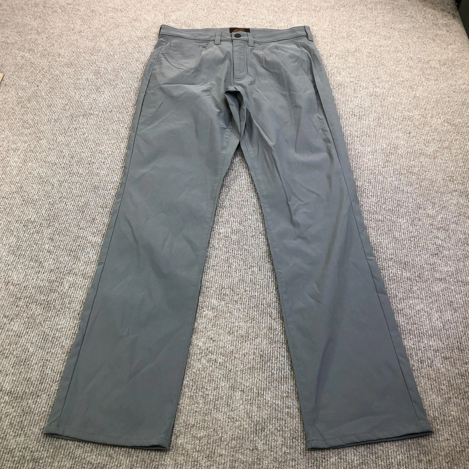 Eddie Bauer Pants Mens 32x34 Gray Rainier 5PKT Pant Microfiber Sample Outdoor