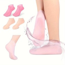 2 Pcs Foot Care Socks Spa Silicone Moisturizing Gel Anti Cracking Protector US