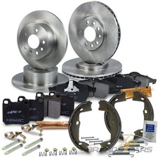 ATEC 4x BREMSSCHEIBE+BREMSBELÄGE+BREMSBACKEN VORN+HINTEN FÜR OPEL VECTRA B 95-02